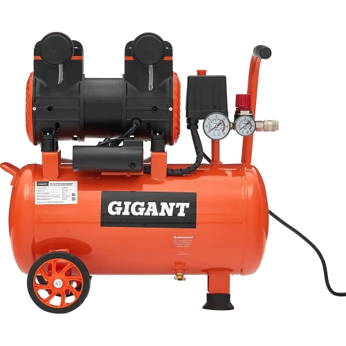 Безмасляный малошумный компрессор Gigant (25 л; 8 бар; 225 л/мин) GSWK-25/1400 Безмасляный малошумный компрессор Gigant (25 л; 8 бар; 225 л/мин) GSWK-25/1400