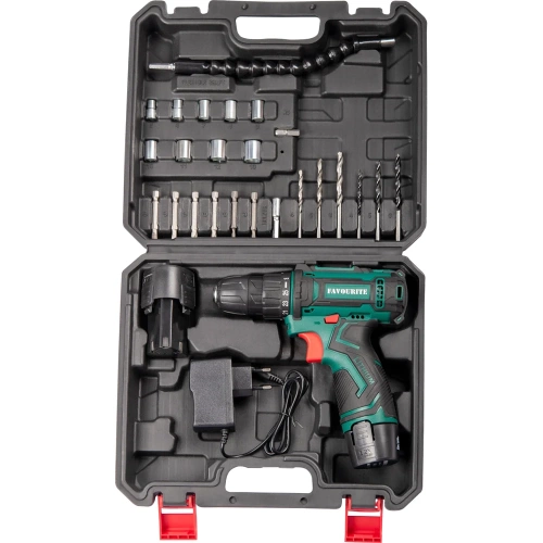 Акк. дрель-шуруповёрт FAVOURITE DC 1202 PROMO SET 12В, 2Ач, 22Нм Li-ion набор 101121202 Акк. дрель-шуруповёрт FAVOURITE DC 1202 PROMO SET 12В, 2Ач, 22Нм Li-ion набор 101121202