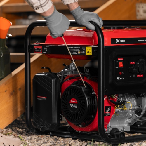 Генератор бензиновый RS-7000, 6 кВт, 230В, ручной стартер MTX фото 25