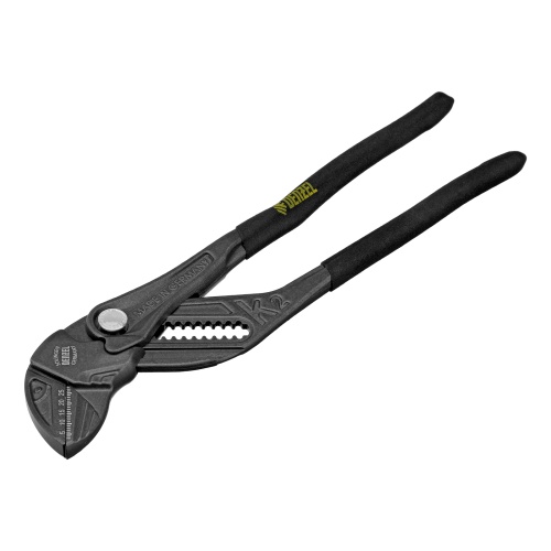 Клещи переставные, кнопочный механизм, обливные рукоятки, сантехнические, 250 мм Denzel Клещи переставные, кнопочный механизм, обливные рукоятки, сантехнические, 250 мм Denzel