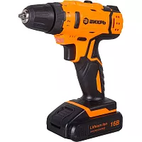Аккумуляторная дрель-шуруповерт Вихрь ДА-16Л-2КА с набором оснастки, 65 предметов 72/14/49
