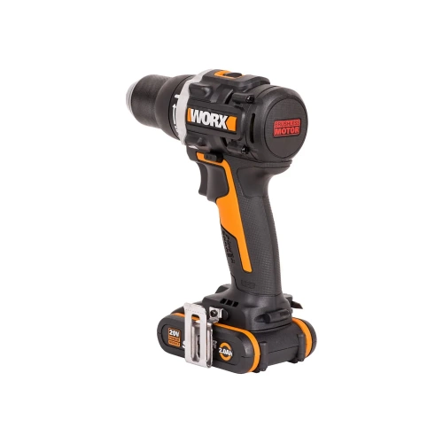 Аккумуляторная бесщёточная дрель-шуруповерт WORX 20В, 60Нм, бесщеточная, 2Ач х2, ЗУ, кейс WX102 фото 4