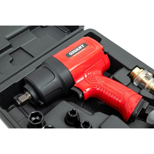 Ударный пневмогайковерт (880 Нм; 1/2"; кейс) Gigant Professional PW 880RKS + набор головок фото 9