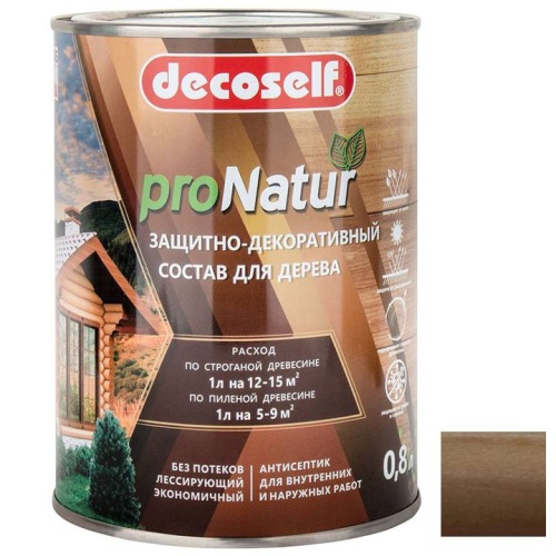 Антисептик лессирующий Pufas Decoself Дуб 0,8 л