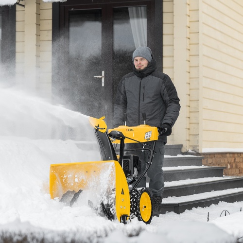 Бензиновая снегоуборочная машина SBM 610S PRO, 212 cc, электростартер, фара, обогрев Denzel фото 30