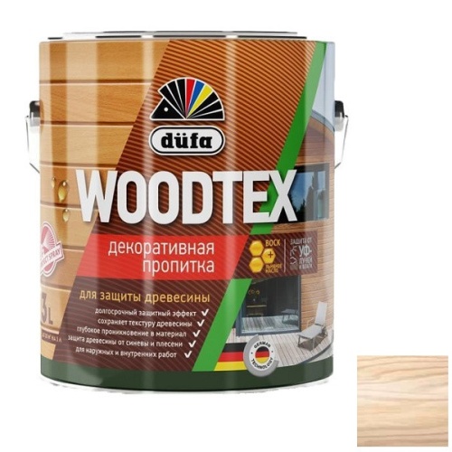 Пропитка для древесины Dufa Woodtex бесцветная 3 л Пропитка для древесины Dufa Woodtex бесцветная 3 л