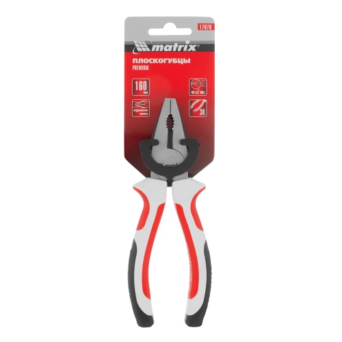 Плоскогубцы Premium, 160 мм, трехкомпонентные рукоятки Matrix фото 6
