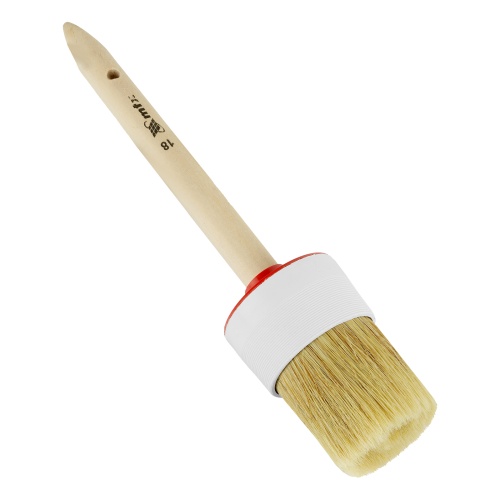 Кисть круглая №18 (60 мм) натуральная щетина, деревянная ручка MTX