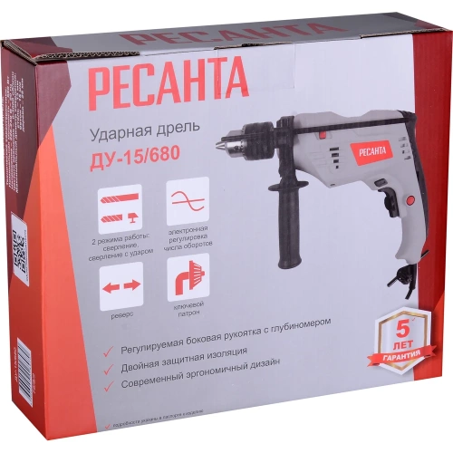 Ударная дрель Ресанта ДУ-15/680 75/8/2 фото 9 Ударная дрель Ресанта ДУ-15/680 75/8/2 фото 9
