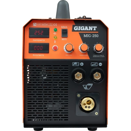 Сварочный полуавтомат - инвертор (250 A; EURO; ПВ 60%) Gigant MIG-250 фото 8 Сварочный полуавтомат - инвертор (250 A; EURO; ПВ 60%) Gigant MIG-250 фото 8