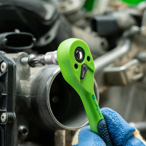 Ключ-трещотка 1/4", CrV, 72 зуба, с быстрым сбросом Сибртех фото 10