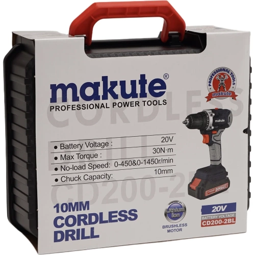 Дрель-шуруповерт аккумуляторная Makute (20В, 30Нм) CD200-2BL фото 5 Дрель-шуруповерт аккумуляторная Makute (20В, 30Нм) CD200-2BL фото 5