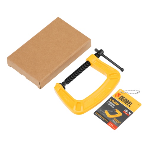 Струбцина G-образная, усиленная, 75 мм Denzel фото 7