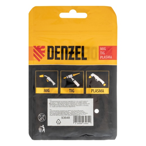 Токосъемный наконечник под проволоку 1,2 мм, М6х28, E-CU, 20 шт для MIG горелки тип 24 Denzel фото 5