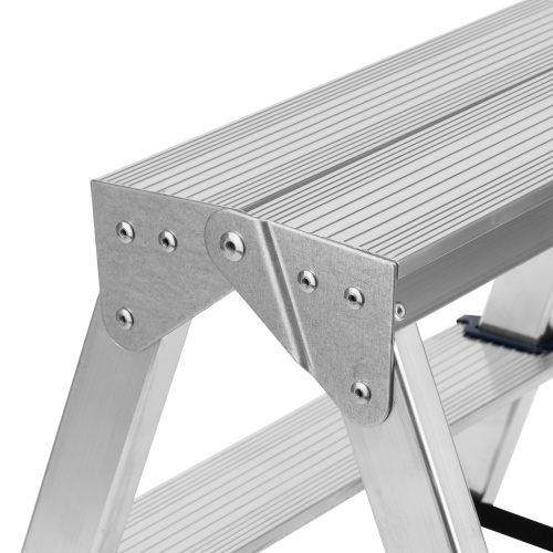 Стремянка двусторонняя 2 ступени, алюминиевая, Сибртех фото 4