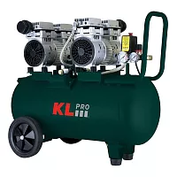 Профессиональный бесшумный воздушный компрессор KLPRO (сеть, 1,5Квт, 8бар, 262л/мин, емкость 50л) 24625 KLK50S2