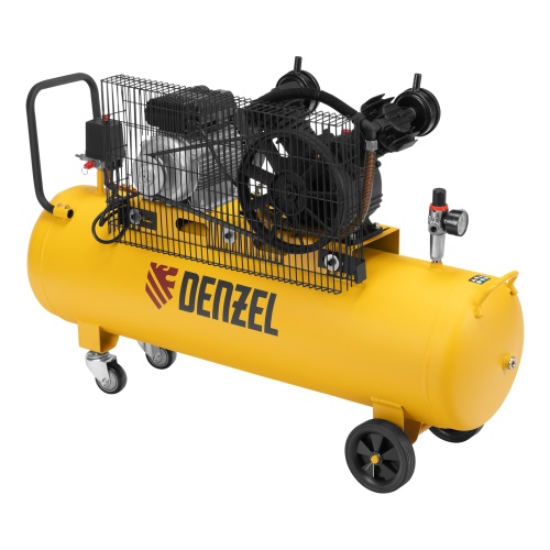 Компрессор воздушный BCV2300/100, ременный привод, 2.3 кВт, 100 литров, 440 л/мин Denzel фото 3