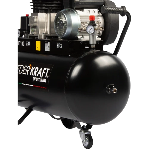 Масляный поршневой компрессор с ременным приводом WIEDERKRAFT 400 л/мин, ресивер 100л, WDK-91040 фото 7 Масляный поршневой компрессор с ременным приводом WIEDERKRAFT 400 л/мин, ресивер 100л, WDK-91040 фото 7