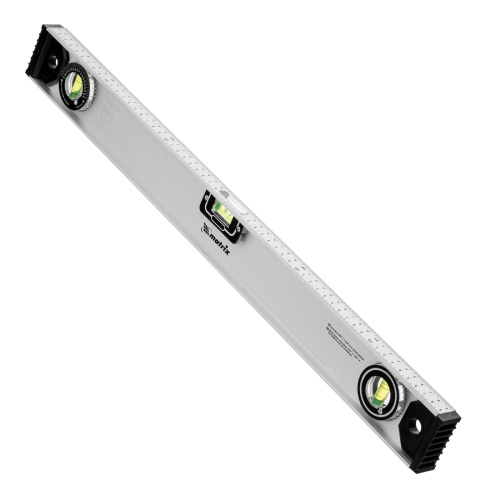 Уровень алюминиевый "Рельс", 600 мм, 3 глазка (1 поворотный) Matrix фото 2