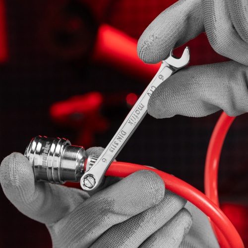 Ключ комбинированный, 6 мм, CrV, полированный хром Matrix фото 7