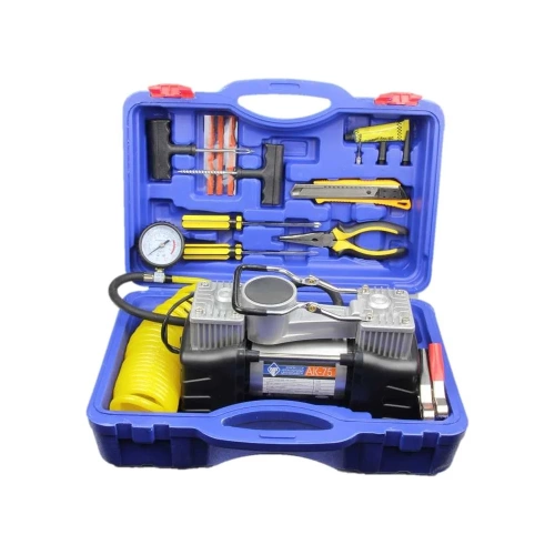 Компрессор Nova Bright АК-75 двухпоршневой, до 75 л/мин., 150 PSI, 12В, пластиковый кейс с инструментами 36448 фото 9