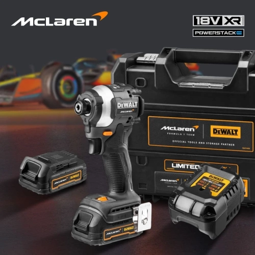 Шуруповерт Dewalt McLaren Limited Edition DCF85ME2GT, 18 В, 205 Нм, с 2 АКБ 1.7 Ач и ЗУ, в кейсе TSTAK DCF85ME2GT-QW фото 11 Шуруповерт Dewalt McLaren Limited Edition DCF85ME2GT, 18 В, 205 Нм, с 2 АКБ 1.7 Ач и ЗУ, в кейсе TSTAK DCF85ME2GT-QW фото 11