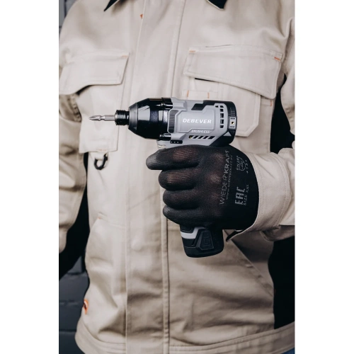 Шуруповерт аккумуляторный Debever бесщеточный, шестигранник, 140Nm, 12В; в компл. АКБ 1,5 а/ч; з/у 0,4 а/ч DBE-7361CKIT фото 4