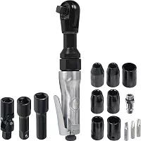 Пневматическая трещотка Airline 1/2", 61 Нм, с головками 17 предметов, кейс ATAZ020