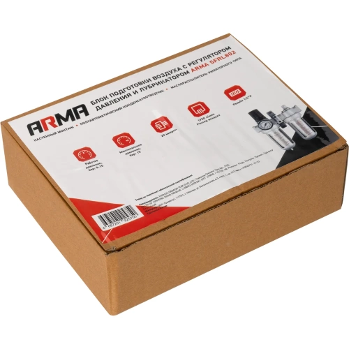 Блок подготовки воздуха с регулятором давления ARMA лубрикатором 1/4 малый SFRL802 фото 11