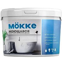 Краска акриловая интерьерная Mokke 5218 моющаяся 3 кг