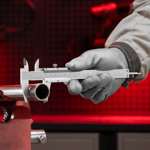 Штангенциркуль, 150 мм, цена деления 0.02 мм, металлический, с глубиномером Matrix фото 8