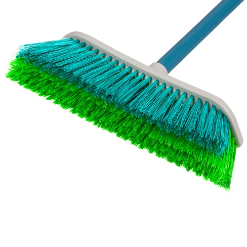 Щетка пластмассовая для подметания пола с комбинированной щетиной, 27 см, с черенком, 120 cм, Home Palisad фото 3