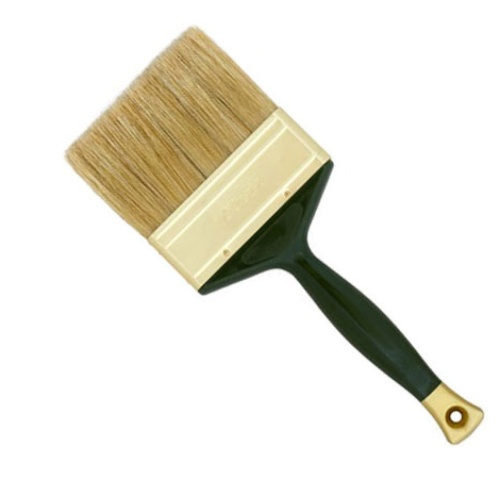 Кисть плоская Варяг 31235 натуральная светлая щетина 100 мм фото 3