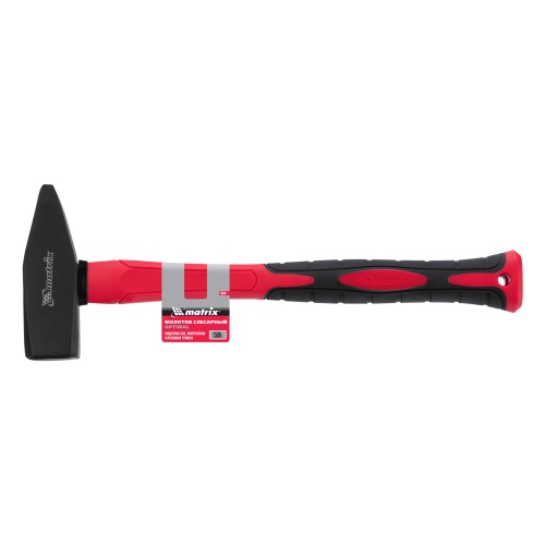 Молоток слесарный optimal, 1500 г, фибергласовая обрезиненная рукоятка, квадратный боек Matrix фото 6