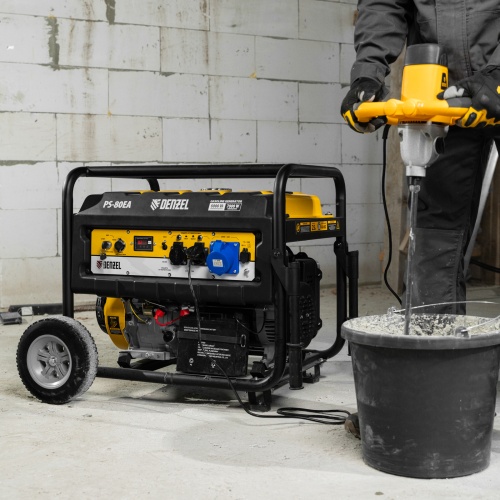 Генератор бензиновый PS 80 EA, 8.0 кВт, 230 В, 25 л, коннектор автоматики, электростартер Denzel фото 17 Генератор бензиновый PS 80 EA, 8.0 кВт, 230 В, 25 л, коннектор автоматики, электростартер Denzel фото 17