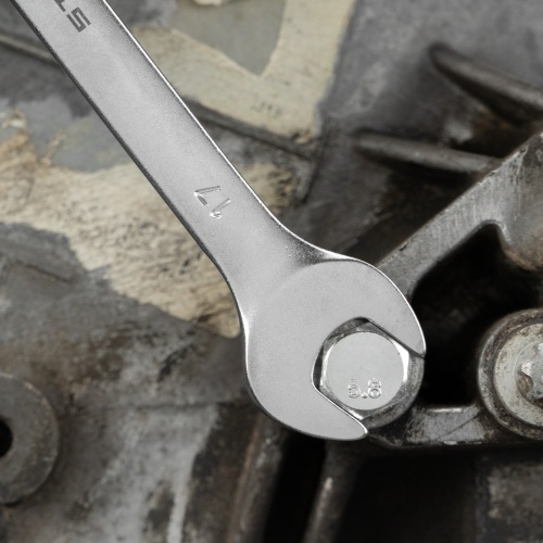 Ключ комбинированный, 17 мм, CrV, матовый хром Stels фото 7