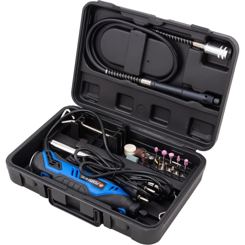 Гравер электрический ручной с набором аксессуаров Forsage (130W, 220V, 10000-32000об/мин, цанга 2.3, 3.2мм) в кейсе F-GM10-150E(28422) фото 3