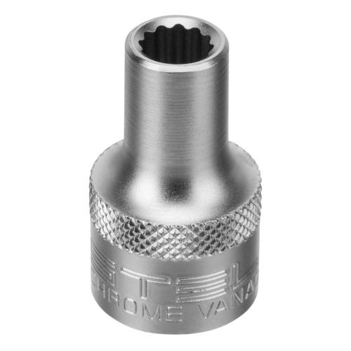 Головка торцевая, 8 мм, двенадцатигранная, CrV, под квадрат 1/2, хромированная Stels фото 2
