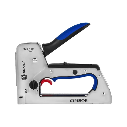 Степлер механический КОБАЛЬТ СТРЕЛОК, сталь. корп., скобы 6-14 мм, тип 53, шпильки 12-14 мм, гвозди 14 мм, рег.удара, спуск.крючок 922-180 фото 3 Степлер механический КОБАЛЬТ СТРЕЛОК, сталь. корп., скобы 6-14 мм, тип 53, шпильки 12-14 мм, гвозди 14 мм, рег.удара, спуск.крючок 922-180 фото 3