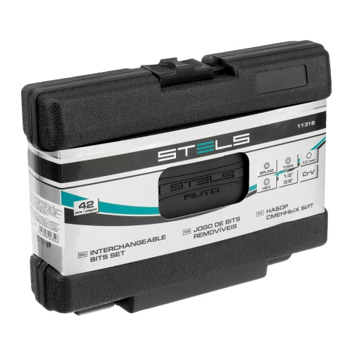 Набор бит HEX, Torx , SPLine, хвостовик-шестигранник 1/2, CrV, 42 шт. Stels фото 15