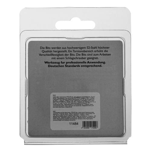 Бита торсионная PZ2 x 25 мм, для ударных шуруповертов, 10 шт. Gross фото 6