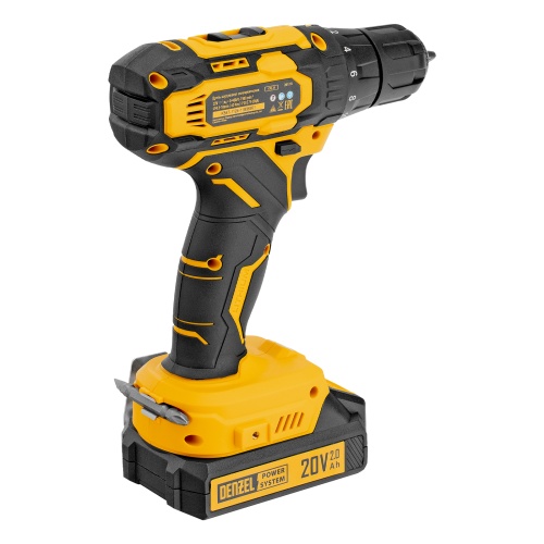 Дрель-шуруповерт аккумуляторная CDQ-20, Li-Ion, 20 В// Denzel фото 5