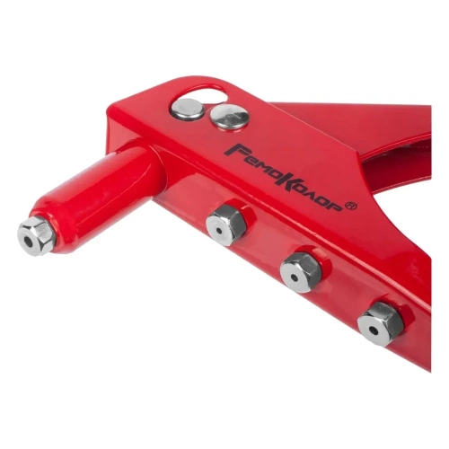 Механический заклепочник РемоКолор насадки 2,4мм, 3,2мм, 4,0мм, 4,8мм, ключ для насадок, 26-0-025 фото 3