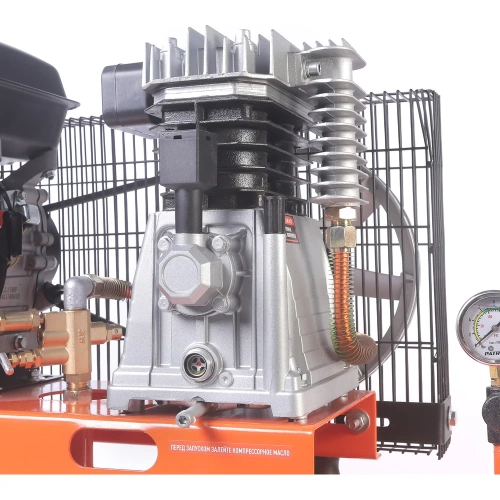 Компрессор бензиновый Patriot KGA 450 L100 - 450 л/мин, 10 бар, 100 л, 7 лс, быстросъем и «елочка» с вентилем 525102410 фото 5