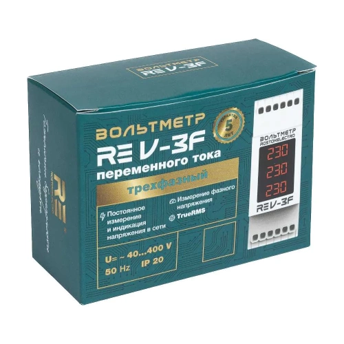 Вольтметр трехфазный ROSTOKELECTRO RE V-3F 46-435 фото 5 Вольтметр трехфазный ROSTOKELECTRO RE V-3F 46-435 фото 5