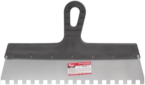 Шпатель зубчатый Курс Рос 06615 фасадный зуб 10 мм 350 мм фото 4