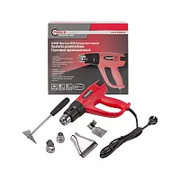 Промышленный электрический фен с насадками Forcekraft 220в, 50/60гц, 2000вт, 60/350/600с, 50/300/500л/мин,3 режима, класс защиты-двойная изоляция FK-HG55-2000LED(52344)