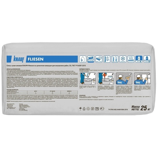 Клей для плитки Knauf Флизен 25 кг фото 3