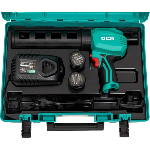 Аккумуляторный пистолет для герметика DCA 2 АКБ 2,0 А*ч, 12 В, в кейсе ADPJ12 фото 11 Аккумуляторный пистолет для герметика DCA 2 АКБ 2,0 А*ч, 12 В, в кейсе ADPJ12 фото 11