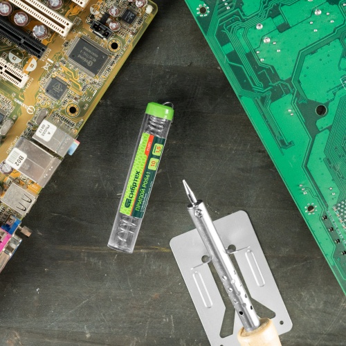 Припой с канифолью, D 1.5 мм, 10 г, POS61, в пластмассовой тубе Сибртех фото 5 Припой с канифолью, D 1.5 мм, 10 г, POS61, в пластмассовой тубе Сибртех фото 5